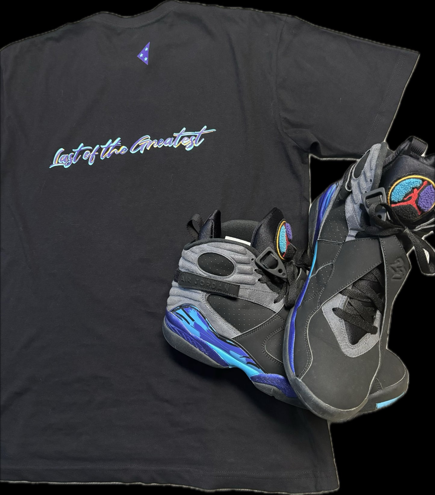 MHALBINI Aqua triple signature tshirt