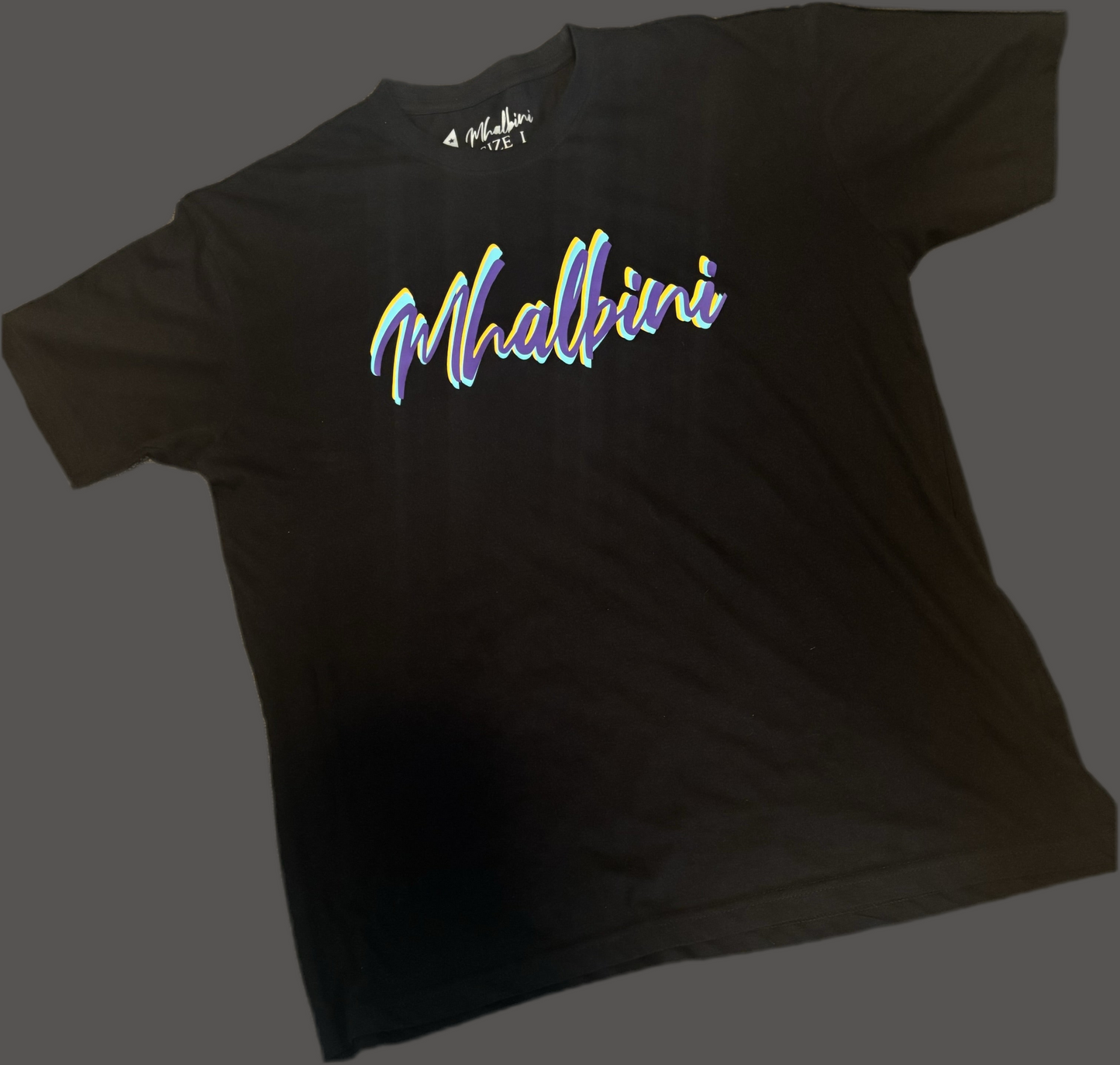 MHALBINI Aqua triple signature tshirt