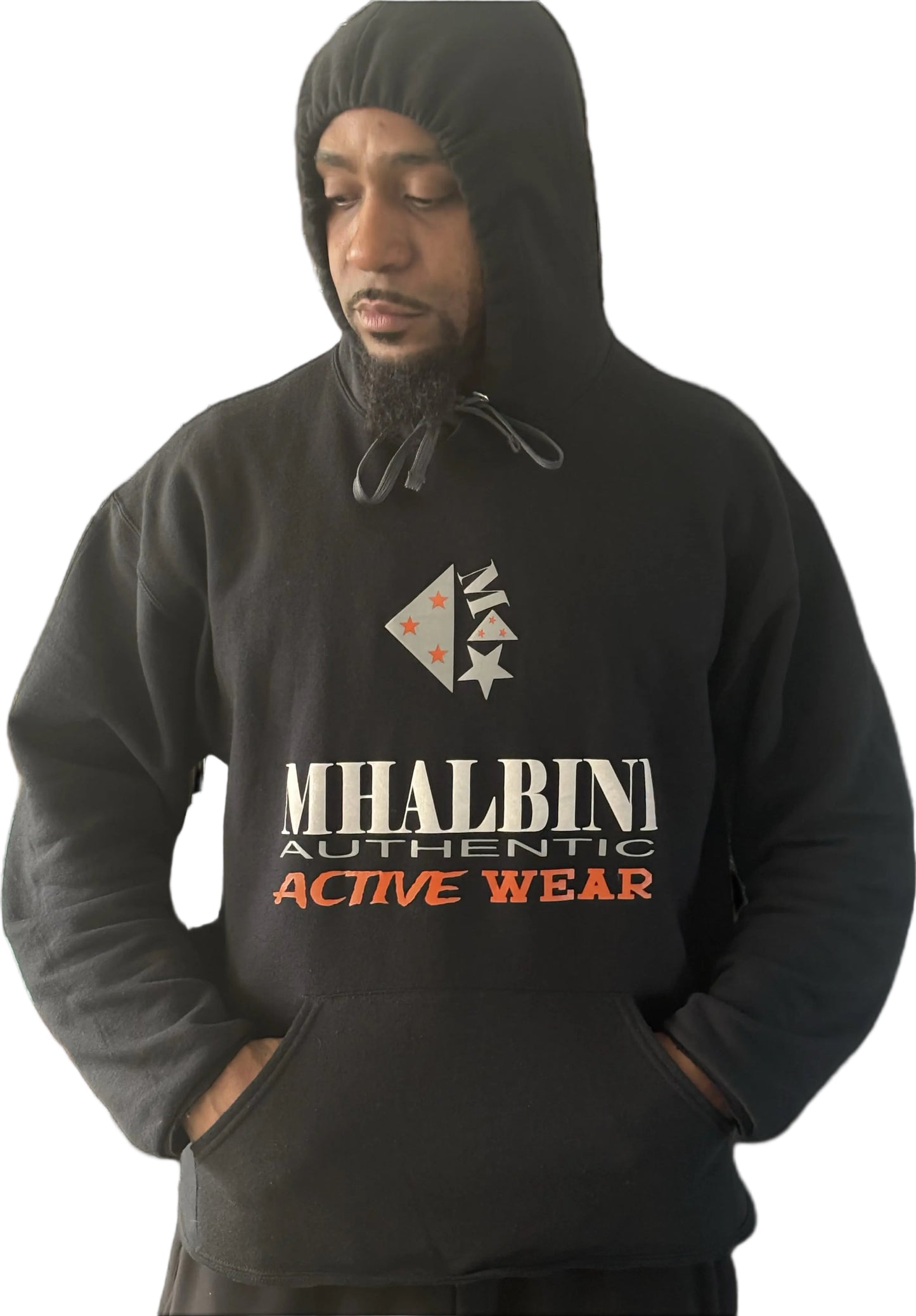 MHALBINI Active wear hoodie (trimmed)